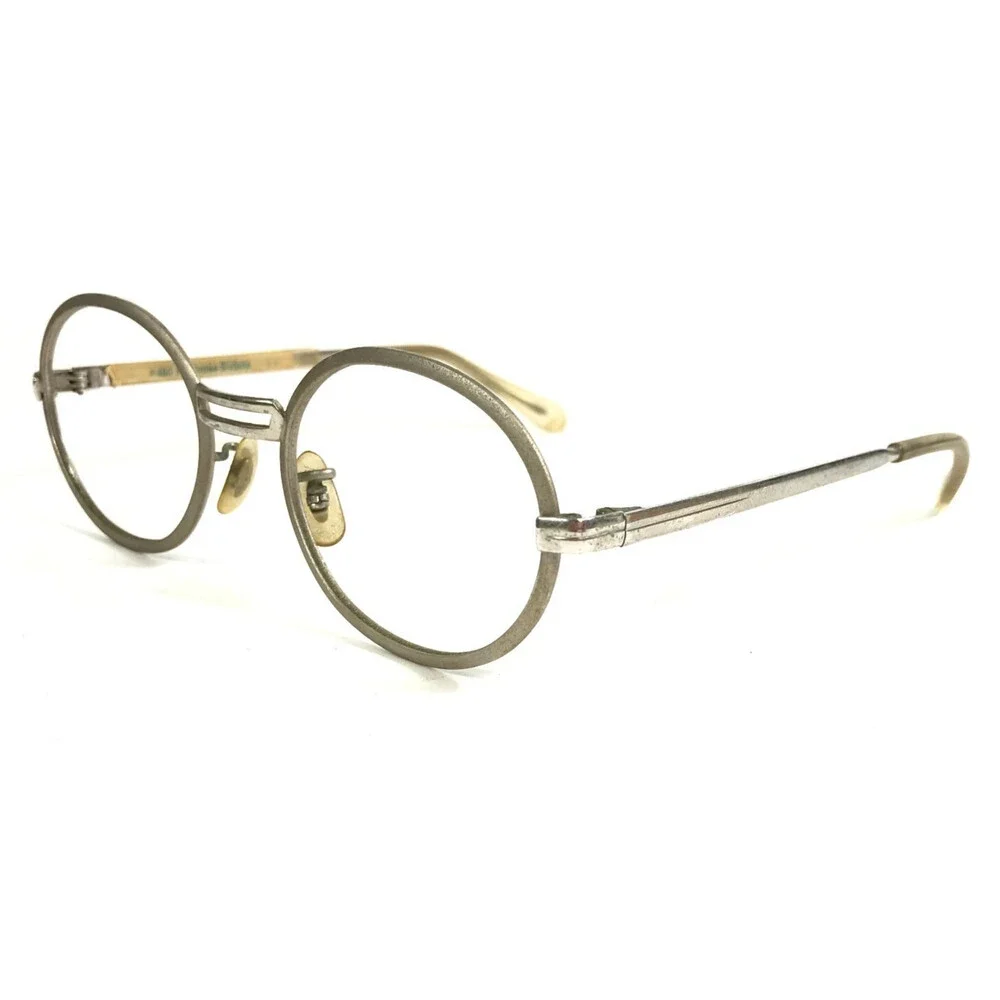 Vintage Universal Eyeglasses Frames #460 Pembroke-Slvtone Silvertone 50-20-130